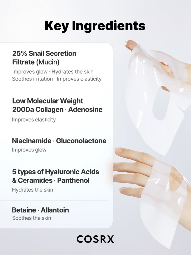 Advanced Snail Mucin Glass Glow Hydrogel Mask_3ea - Image 11
